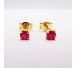 Boucles d'oreilles "Origine" Rubis Petit Modèle Or Jaune 750 - 18 carats