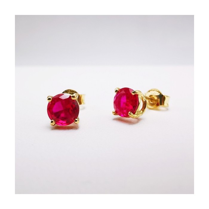 Boucles d'oreilles "Origine" Rubis Grand Modèle Or Jaune 750 - 18 carats Boucles d'oreilles "Origine" Rubis Grand Modèle Or Jaune 750 - 18 carats