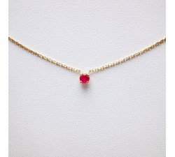 Collier "Origine" Rubis Petit Modèle Or Jaune 750 - 18 carats