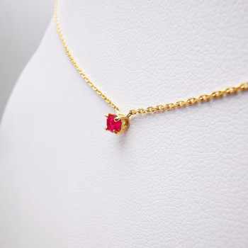 Collier "Origine" Rubis Petit Modèle Or Jaune 750 - 18 carats