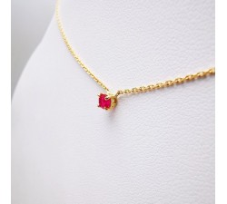 Collier "Origine" Rubis Petit Modèle Or Jaune 750 - 18 carats