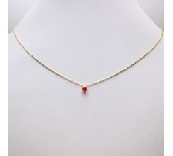 Collier "Origine" Rubis Petit Modèle Or Jaune 750 - 18 carats