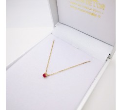 Collier "Origine" Rubis Petit Modèle Or Jaune 750 - 18 carats