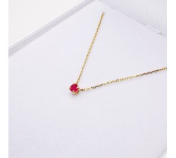 Collier "Origine" Rubis Petit Modèle Or Jaune 750 - 18 carats