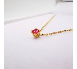 Collier "Origine" Rubis Petit Modèle Or Jaune 750 - 18 carats