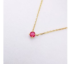 Collier "Origine" Rubis Petit Modèle Or Jaune 750 - 18 carats