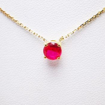 Collier "Origine" Rubis Grand Modèle Or Jaune 750 - 18 carats