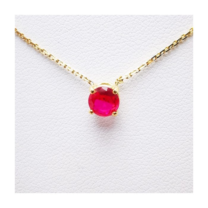 Collier "Origine" Rubis Grand Modèle Or Jaune 750 - 18 carats