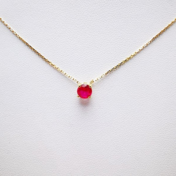 Collier "Origine" Rubis Grand Modèle Or Jaune 750 - 18 carats