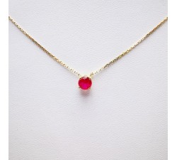 Collier "Origine" Rubis Grand Modèle Or Jaune 750 - 18 carats