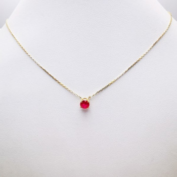 Collier "Origine" Rubis Grand Modèle Or Jaune 750 - 18 carats
