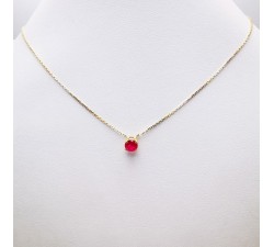 Collier "Origine" Rubis Grand Modèle Or Jaune 750 - 18 carats
