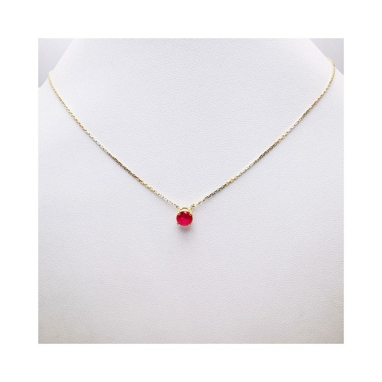 Collier "Origine" Rubis Grand Modèle Or Jaune 750 - 18 carats