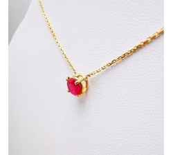 Collier "Origine" Rubis Grand Modèle Or Jaune 750 - 18 carats