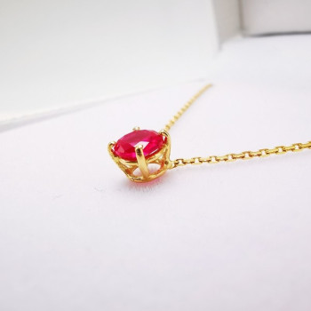 Collier "Origine" Rubis Grand Modèle Or Jaune 750 - 18 carats