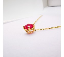 Collier "Origine" Rubis Grand Modèle Or Jaune 750 - 18 carats