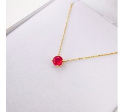 Collier "Origine" Rubis Grand Modèle Or Jaune 750 - 18 carats