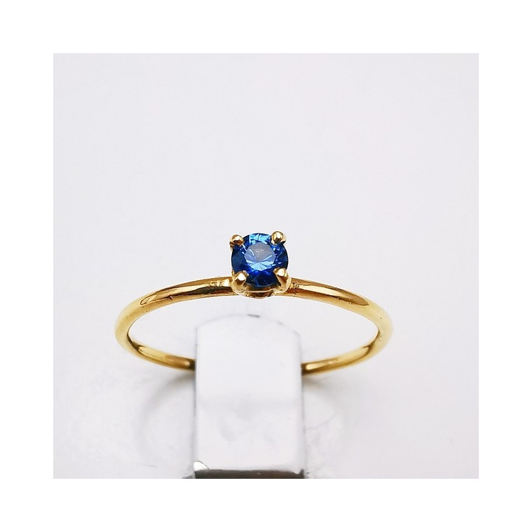 Bague Saphir Et Diamants En Or Jaune 18K 750 - Taille 52 - Neuf Avec Étiquettes