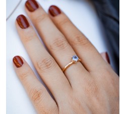 Bague "Origine" Saphir Grand Modèle Or Jaune 750 - 18 carats