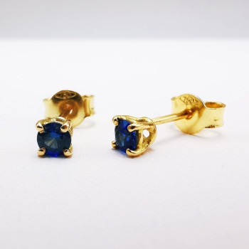 Boucles d'oreilles "Origine" Saphir Petit Modèle Or Jaune 750 - 18 carats
