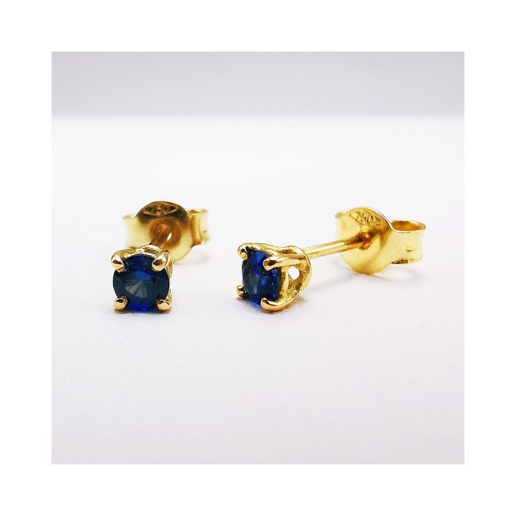 Boucles d'oreilles "Origine" Saphir Petit Modèle Or Jaune 750 - 18 carats