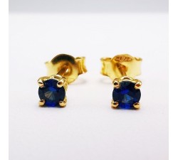 Boucles d'oreilles "Origine" Saphir Petit Modèle Or Jaune 750 - 18 carats