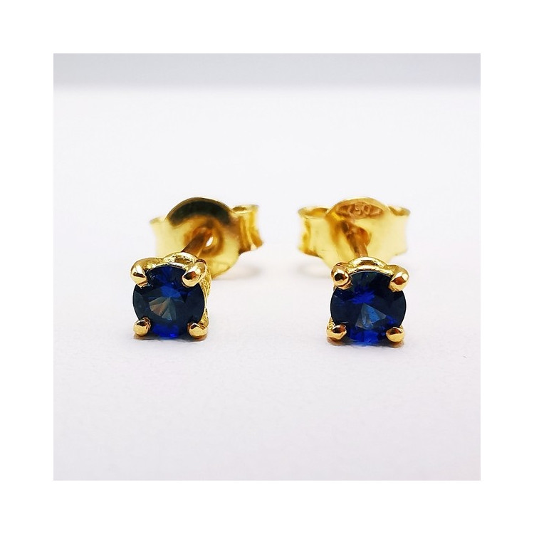 Boucles d'oreilles "Origine" Saphir Petit Modèle Or Jaune 750 - 18 carats