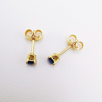 Boucles d'oreilles "Origine" Saphir Petit Modèle Or Jaune 750 - 18 carats