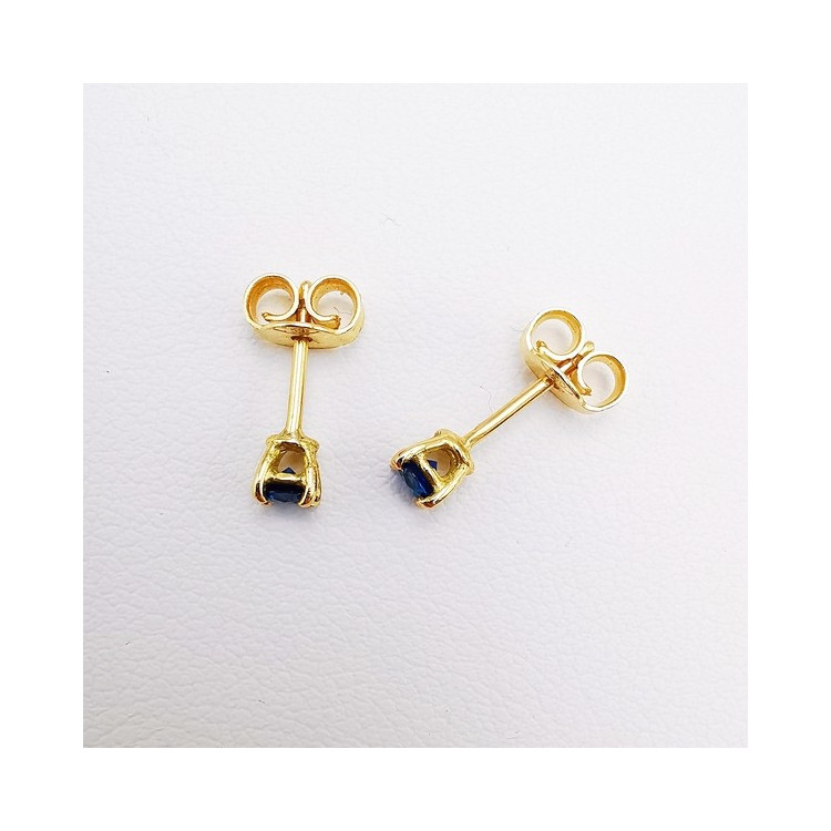 Boucles d'oreilles "Origine" Saphir Petit Modèle Or Jaune 750 - 18 carats