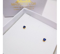 Boucles d'oreilles "Origine" Saphir Petit Modèle Or Jaune 750 - 18 carats
