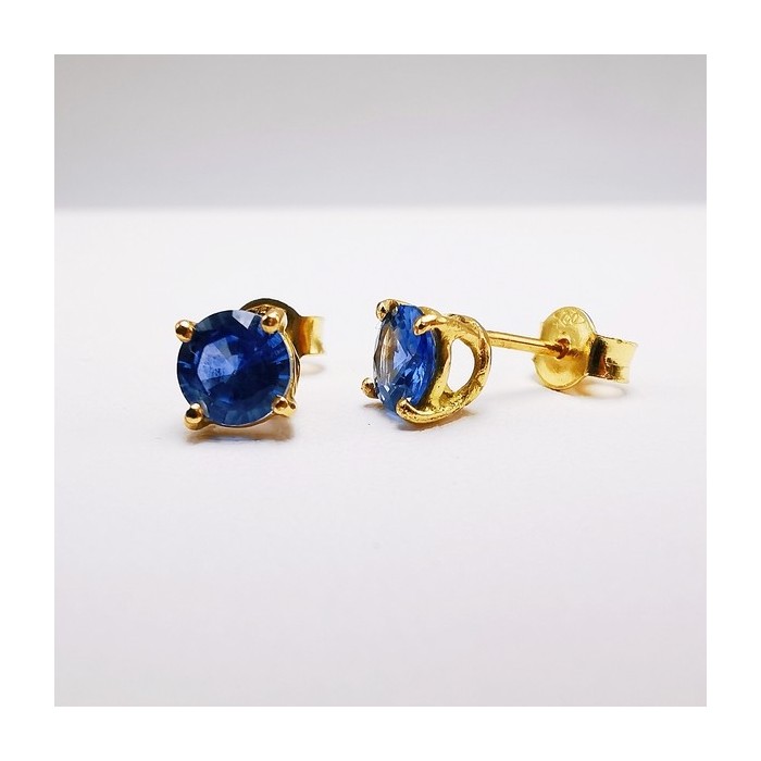 Boucles d'oreilles "Origine" Saphir Grand Modèle Or Jaune 750 - 18 carats