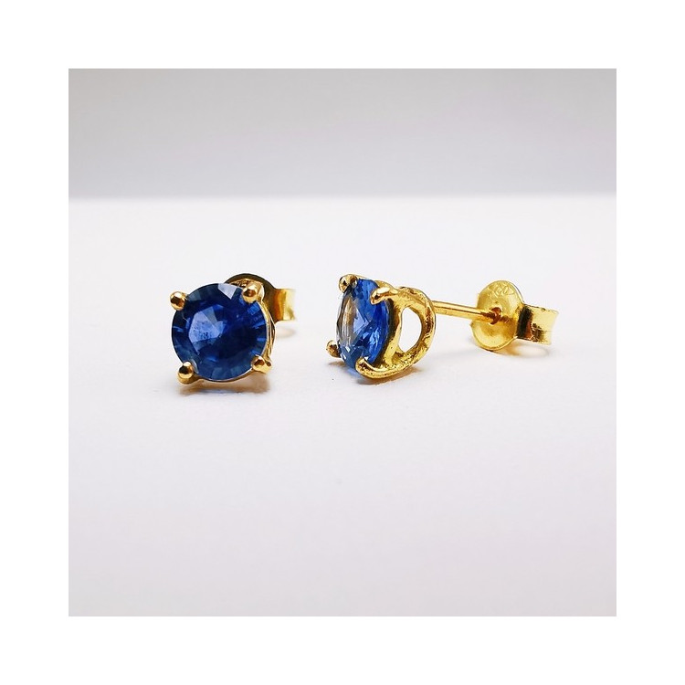 Boucles d'oreilles "Origine" Saphir Grand Modèle Or Jaune 750 - 18 carats