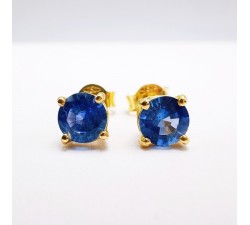 Boucles d'oreilles "Origine" Saphir Grand Modèle Or Jaune 750 - 18 carats
