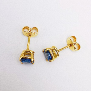 Boucles d'oreilles "Origine" Saphir Grand Modèle Or Jaune 750 - 18 carats
