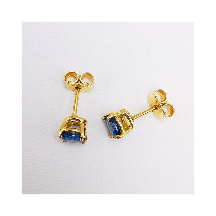 Boucles d'oreilles "Origine" Saphir Grand Modèle Or Jaune 750 - 18 carats