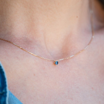 Collier "Origine" Saphir Petit Modèle Or Jaune 750 - 18 carats
