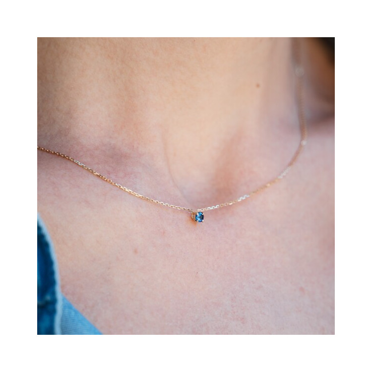 Collier "Origine" Saphir Petit Modèle Or Jaune 750 - 18 carats