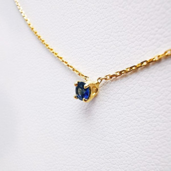 Collier "Origine" Saphir Petit Modèle Or Jaune 750 - 18 carats
