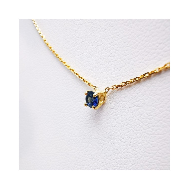 Collier "Origine" Saphir Petit Modèle Or Jaune 750 - 18 carats