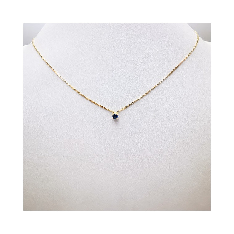 Collier "Origine" Saphir Petit Modèle Or Jaune 750 - 18 carats