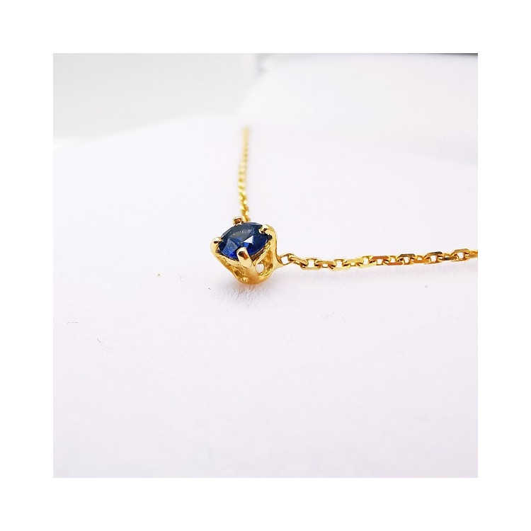 Collier "Origine" Saphir Petit Modèle Or Jaune 750 - 18 carats