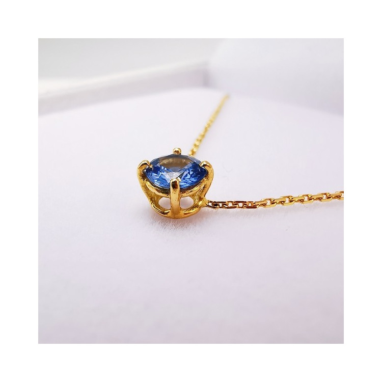 Collier "Origine" Saphir Grand Modèle Or Jaune 750 - 18 carats