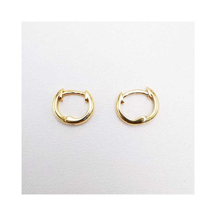 Créoles Petit Modèle Système Charnière Or jaune 750 - 18 carats