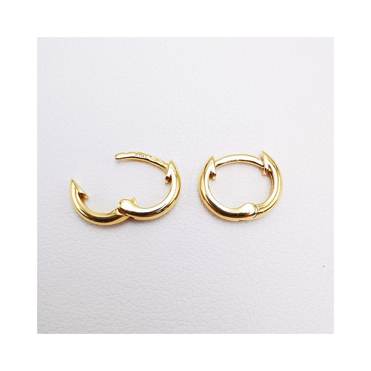 Créoles Petit Modèle Système Charnière Or jaune 750 - 18 carats