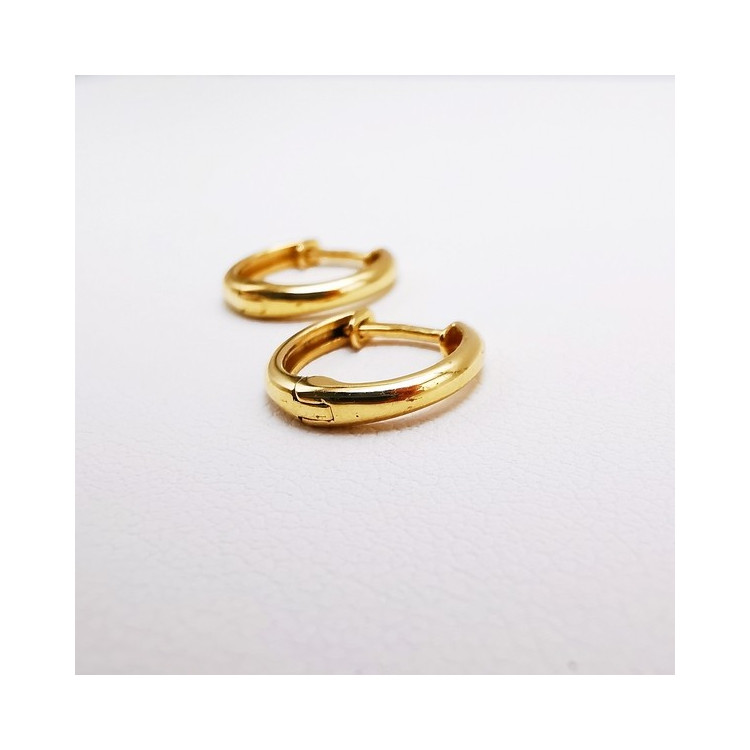 Créoles Moyen Modèle Système Charnière Or jaune 750 - 18 carats