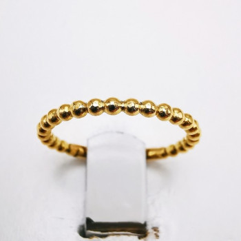 Bague Perlée Boules Or jaune 750 - 18 carats