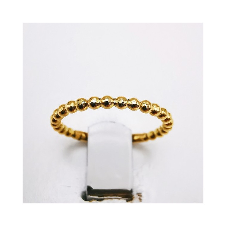 Bague Perlée Boules Or jaune 750 - 18 carats