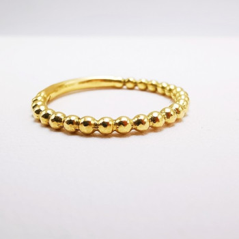 Bague Perlée Boules Or jaune 750 - 18 carats