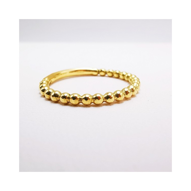Bague Perlée Boules Or jaune 750 - 18 carats