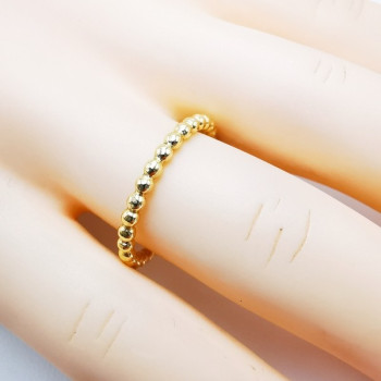 Bague Perlée Boules Or jaune 750 - 18 carats
